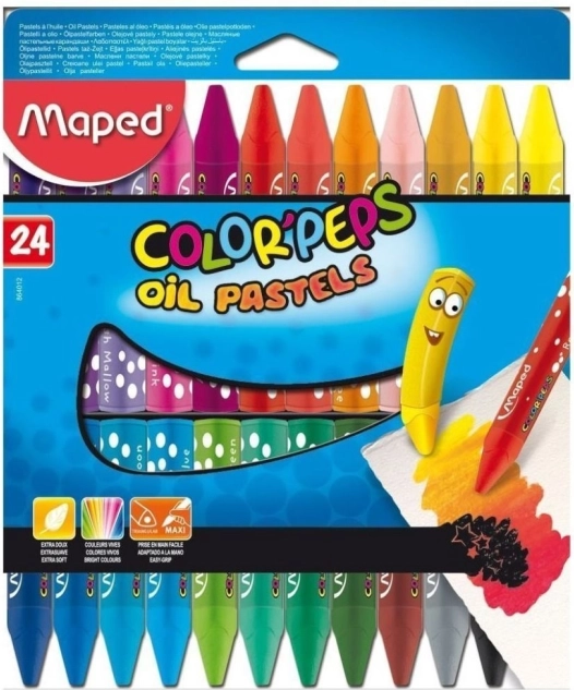 Pastels à l’huile triangulaires MAPED Color'Peps 24 pcs