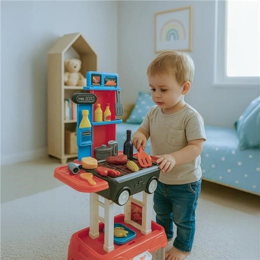 Chariot de barbecue portable sur roulettes