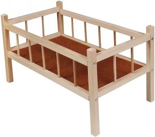 Lit de poupée en bois