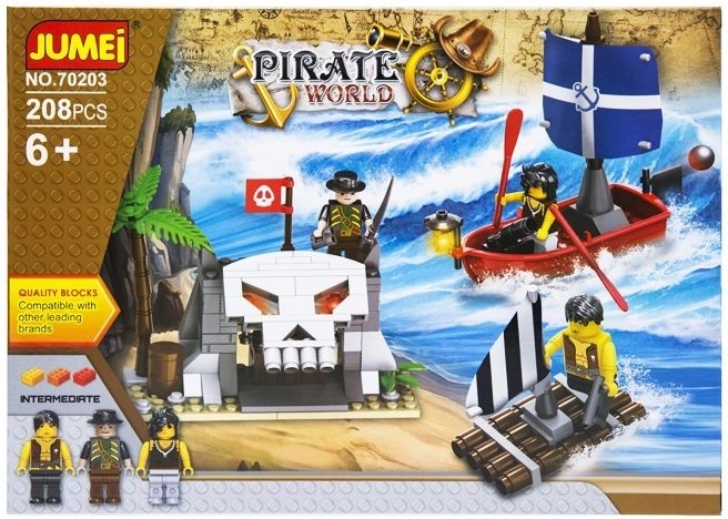 Jeu de construction Jumei Pirate World pirates 208 pièces (30 × 21 cm) - 1 pièce