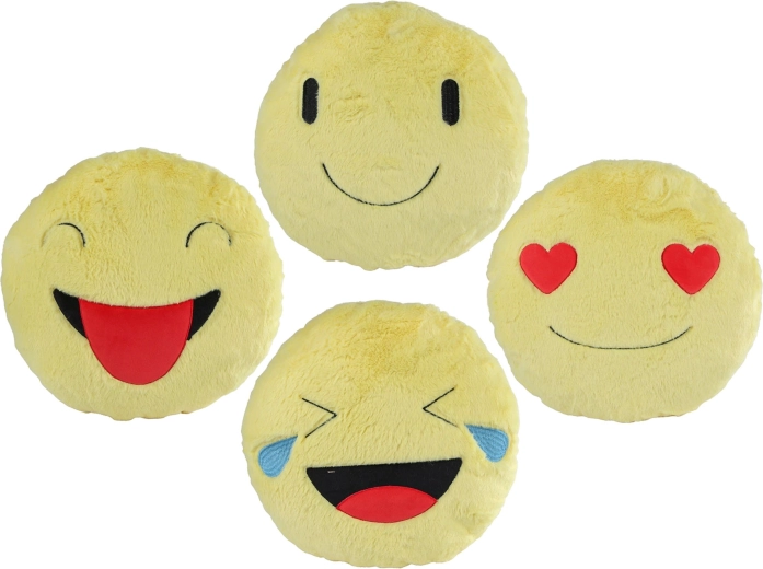 Coussin en peluche smiley