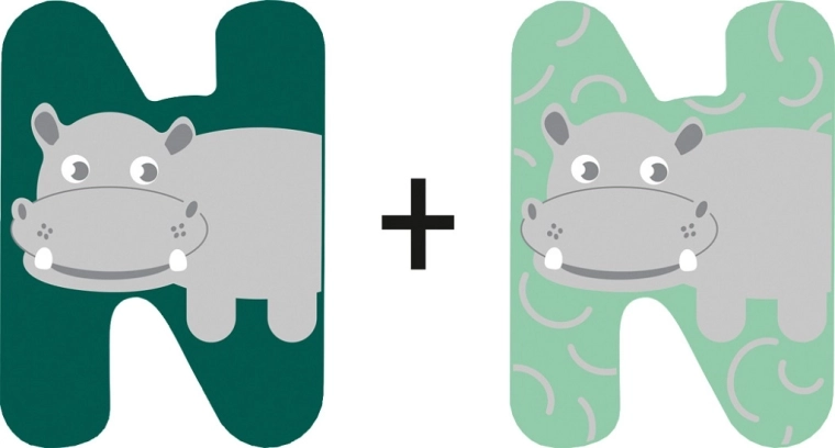 Adorable motif d’hippopotame