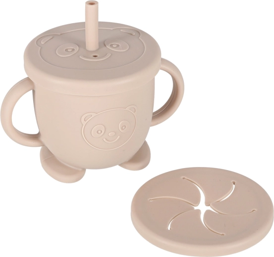 Tasse avec poignées et paille