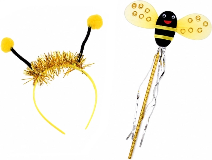 Serre-tête avec antennes et baguette magique comme accessoire