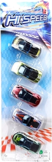 Set de 5 petites voitures de sport en blister