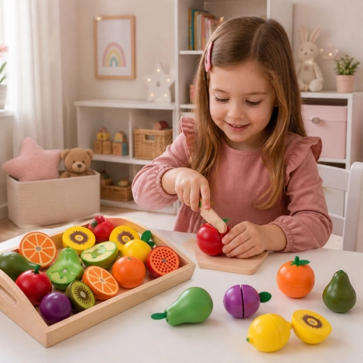 Couteau en bois sécurisé pour petits cuisiniers