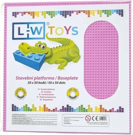 Plaque de construction 50 × 50 plots rose