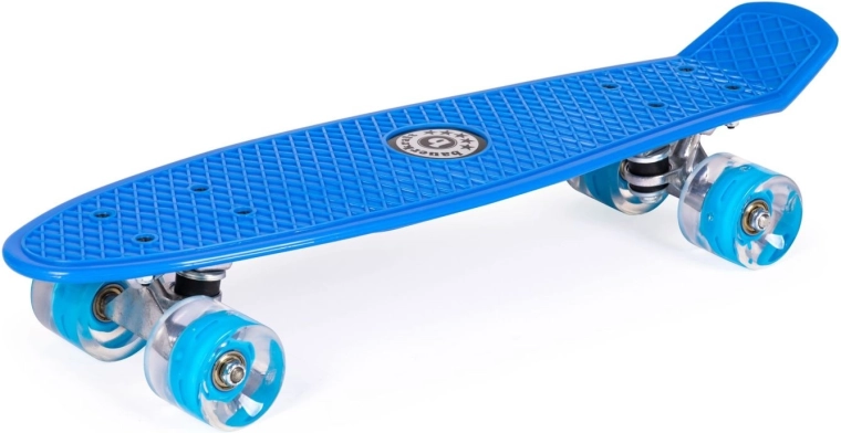 Fiszka bleue (penny board) avec roues LED lumineuses