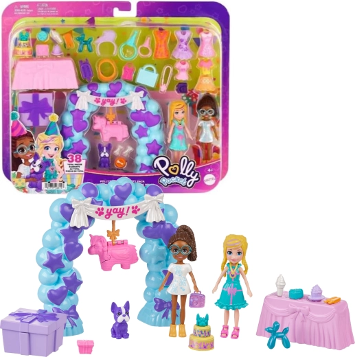 Polly Pocket fête d’anniversaire avec poupées et accessoires