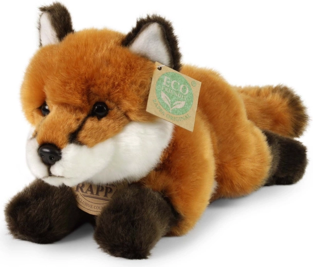 Renard en peluche couché écoresponsable de 24 cm