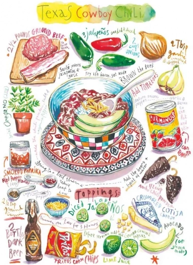 Magnolia puzzle chili de cowboy texan 1000 pièces