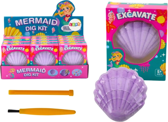 Set d’archéologie Sirène dans une coquille Brosse et ciseau