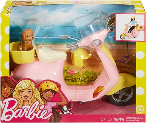 Barbie scooter avec chiot