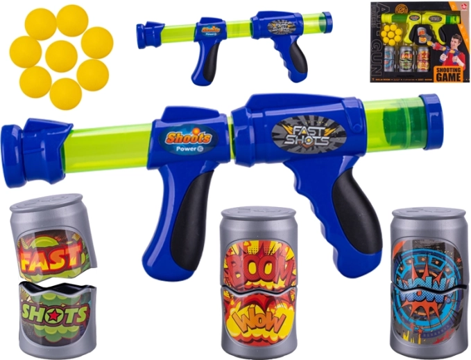 Pistolet en mousse à armer 42 cm avec cibles et munitions