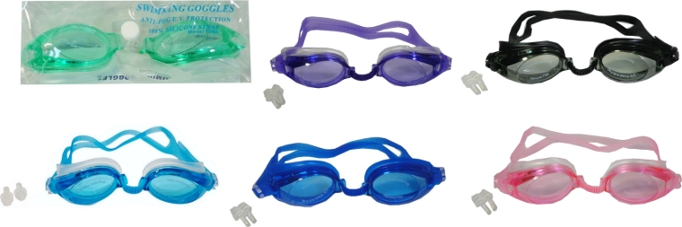 Lunettes de natation avec joints en silicone et ponts de nez interchangeables