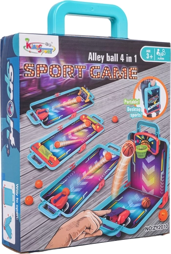 Quatre jeux dans une seule mallette