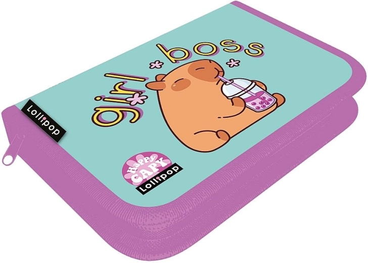 Trousse LizzyCard capybara – 1 compartiment avec deux rabats