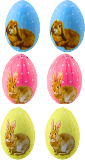 Œufs pastel avec lapins