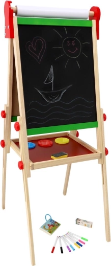 Surface double face : blanc magnétique + noir pour craie