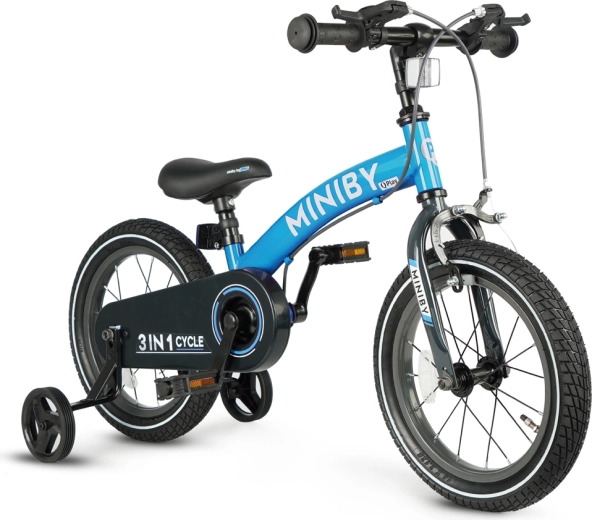 Vélo enfant Qplay Miniby 3-en-1 bleu (14")