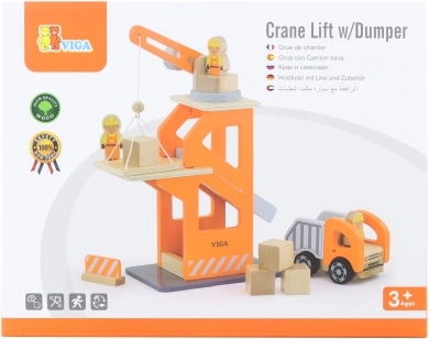 Grue en bois avec treuil