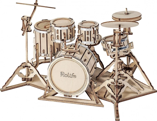 Rolife Puzzle 3D en bois – ensemble de batterie