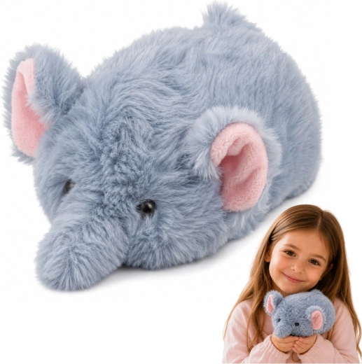 Éléphanteau en peluche gris 18 cm - 1 pièce