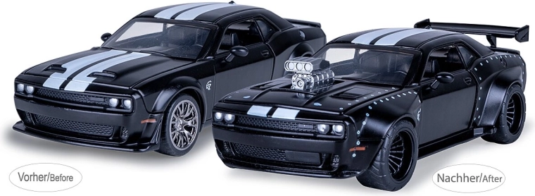Jamara Dodge Challenger SRT Jailbreak modèle métallique 1:36 noir
