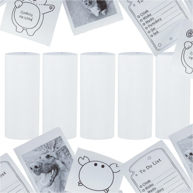 Papier thermique pour mini-imprimante 5,7 cm x 4,5 m - 5 pcs