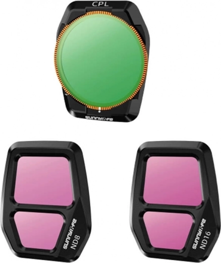 Sunnylife set de filtres pour drones AIR 3S - CPL, ND8 et ND16