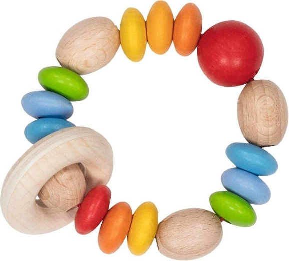 Anneau tactile arc-en-ciel avec billes élastiques - 1 pièce