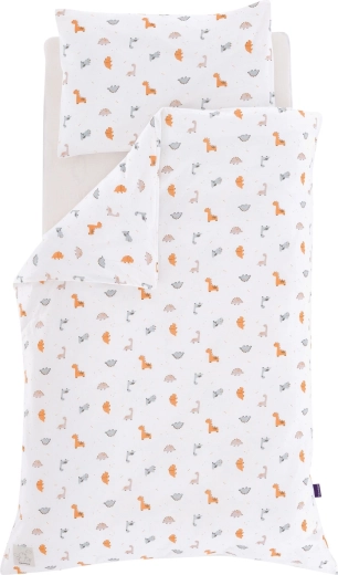 Parure de lit jersey Träumeland Dinolino allover 100 × 135 cm + 40 × 60 cm
