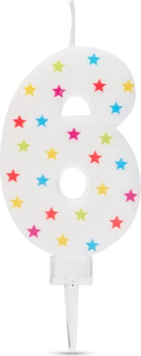 Bougie d’anniversaire en forme de chiffre 6