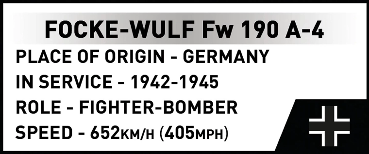 Plaque descriptive avec les informations de base sur l’avion