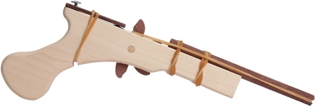 Fauna pistolet en bois pour élastiques