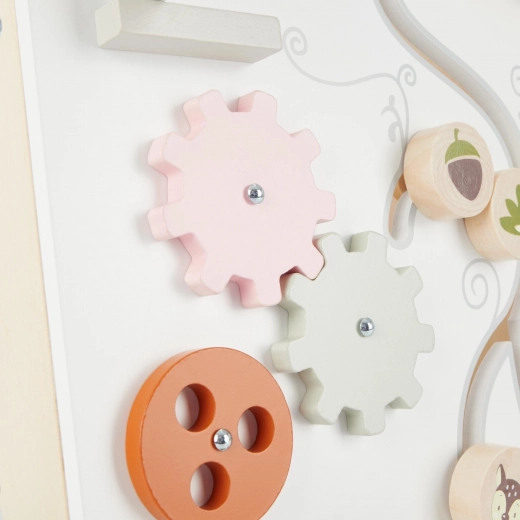 Chariot de marche en bois Bieco avec activités – animaux de la forêt