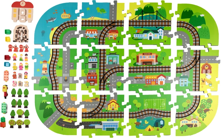 Ville 3D pour un jeu créatif