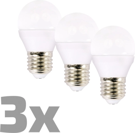 Ampoule LED Ecolux miniglobe E27 6 W 3000 K 450 lm - 3 pièces