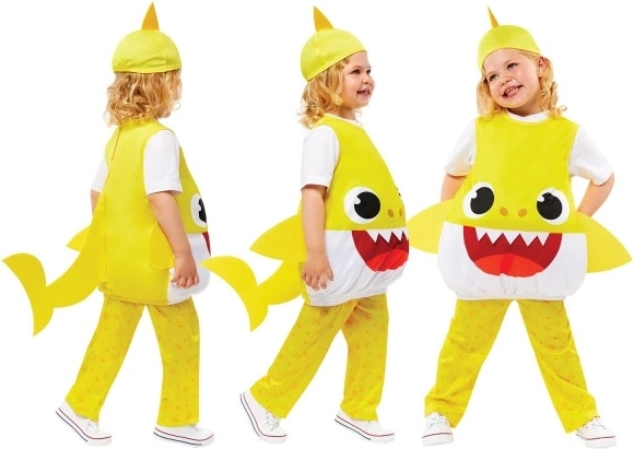 Costume Bébé Requin jaune pour enfants 3-4 ans