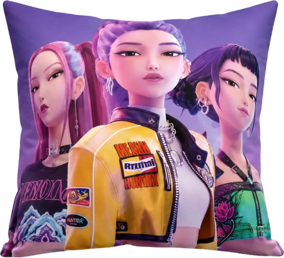 Coussin décoratif K-Pop Demon Hunters Huntrix 40 × 40 cm