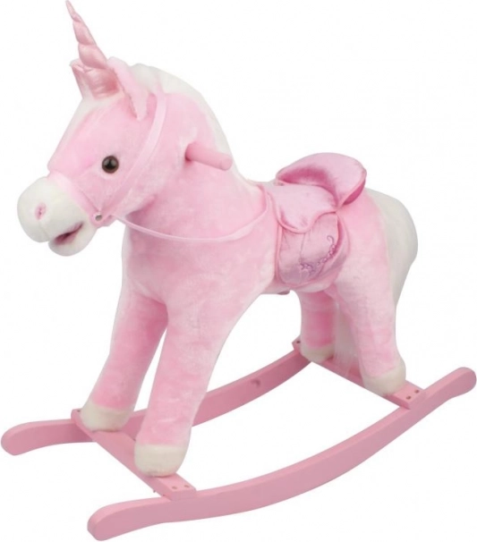 Licorne à bascule rose avec effets sonores