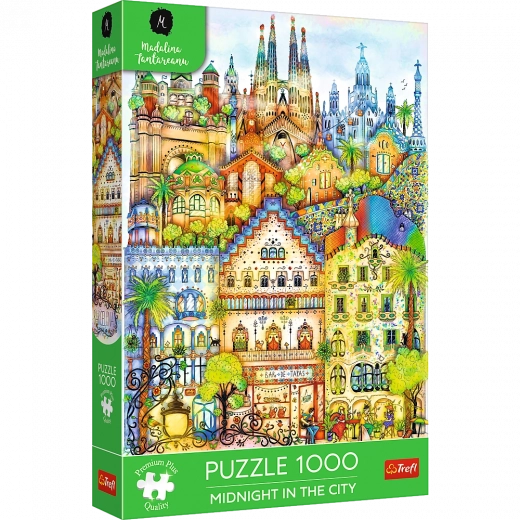 Puzzle premium 1000 pièces – Minuit à Barcelone