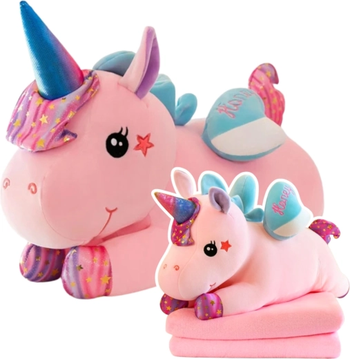 3-en-1 : peluche, coussin et couverture