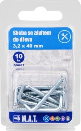 Cavalier à vis pour bois 40 × 3,2 mm, galvanisé (10 pcs)