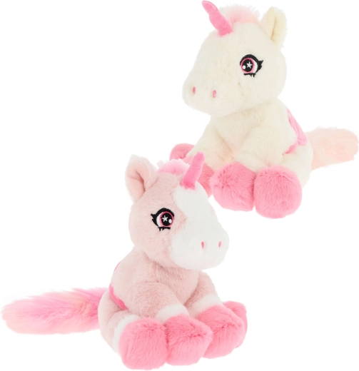 Licorne en peluche Keeleco avec des tresses de 16 cm - 1 pièce