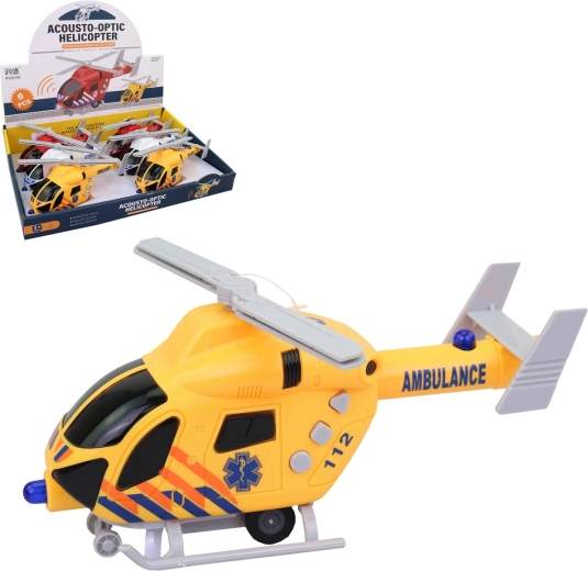 Hélicoptère de secours à piles avec lumière et son - 1 pièce