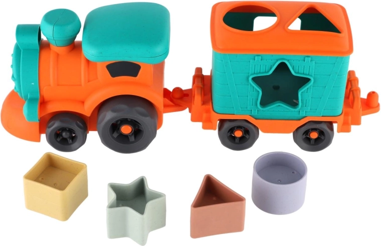 Locomotive et jeu d'encastrement tout-en-un