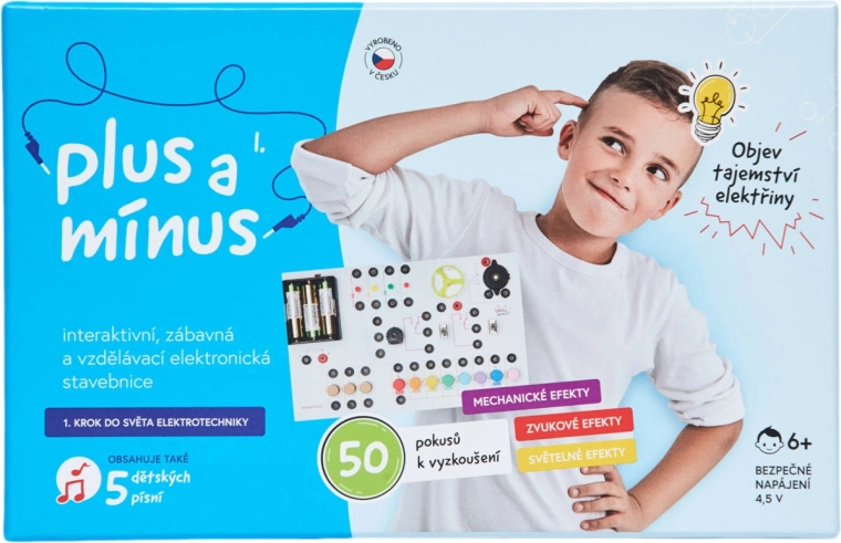 Plus et moins – kit électronique pour enfants – 50 expériences (CZ)