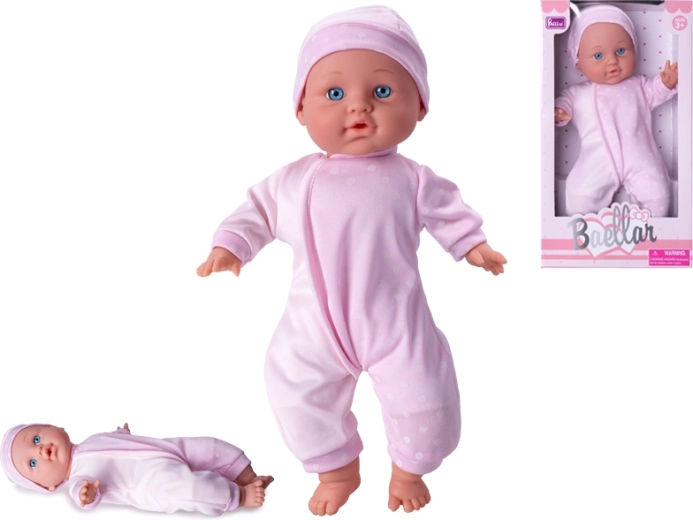 Poupée bébé 30 cm avec corps souple, rose