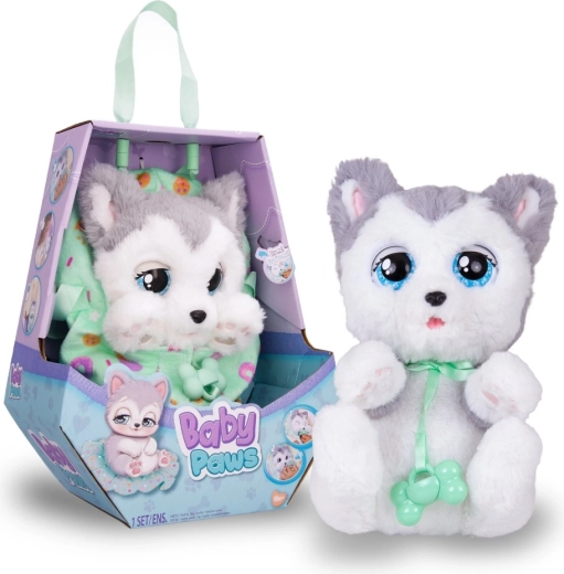 Baby Paws chiot en peluche interactif avec sac de transport